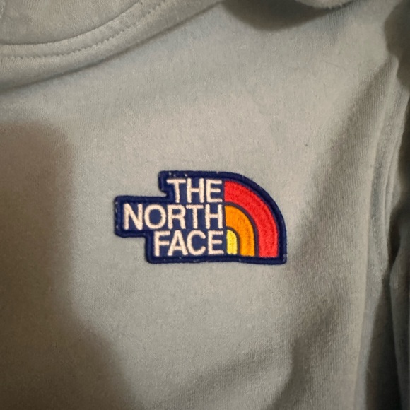 The North Face Blue Patchwork Hoodie - Picture 1 of 5